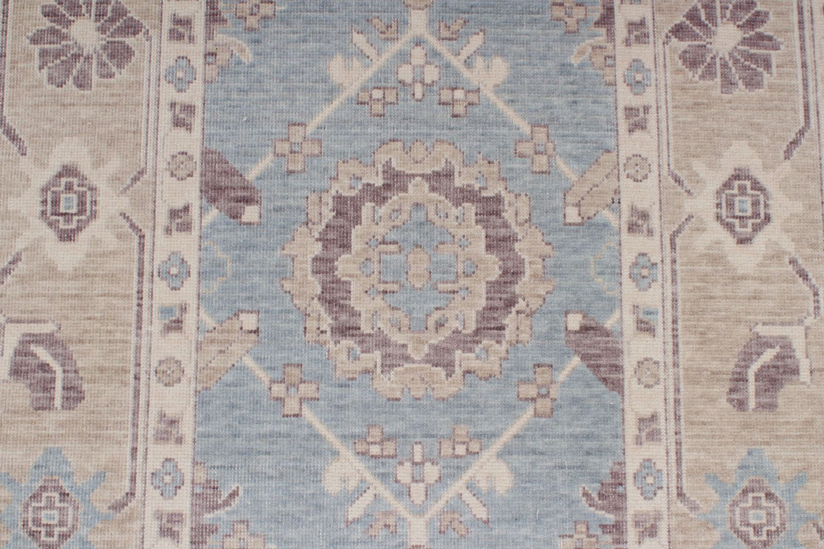3x10 Blue and Beige Turkish Traditional Runner
