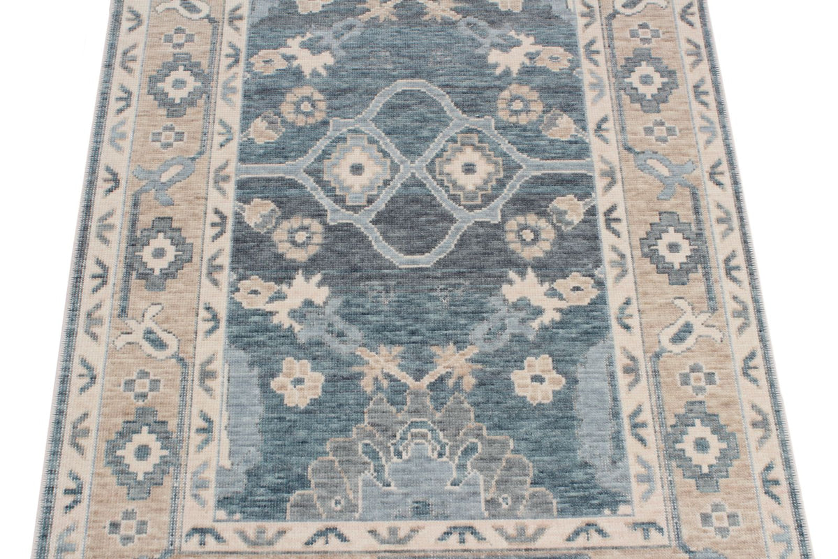 3x10 Gray and Beige Turkish Traditional Runner