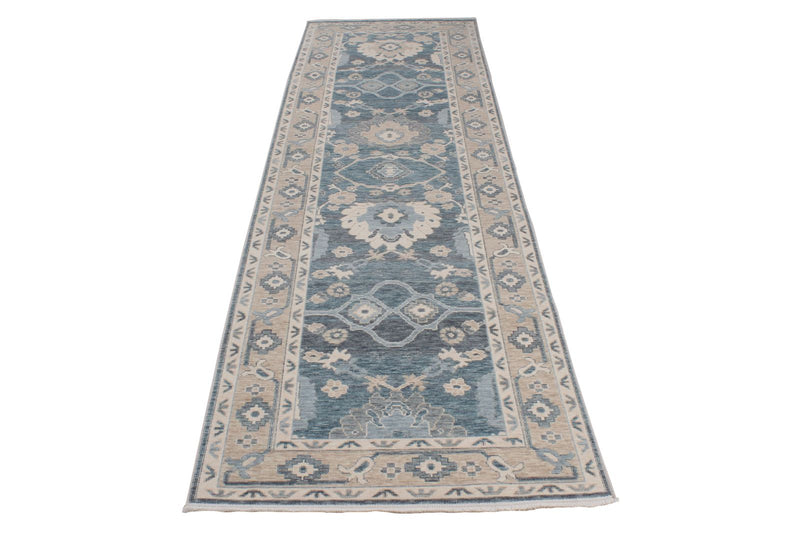 3x10 Gray and Beige Turkish Traditional Runner