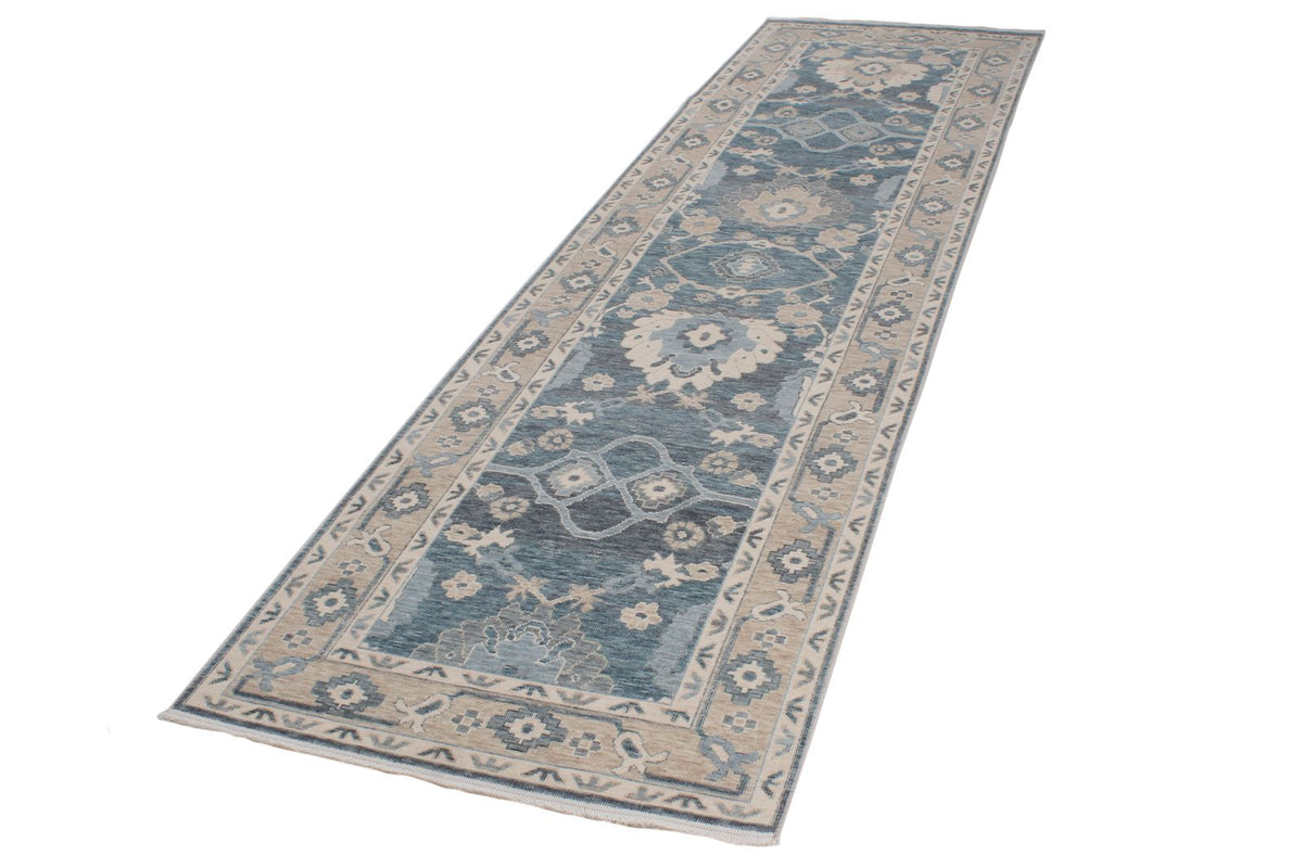 3x10 Gray and Beige Turkish Traditional Runner