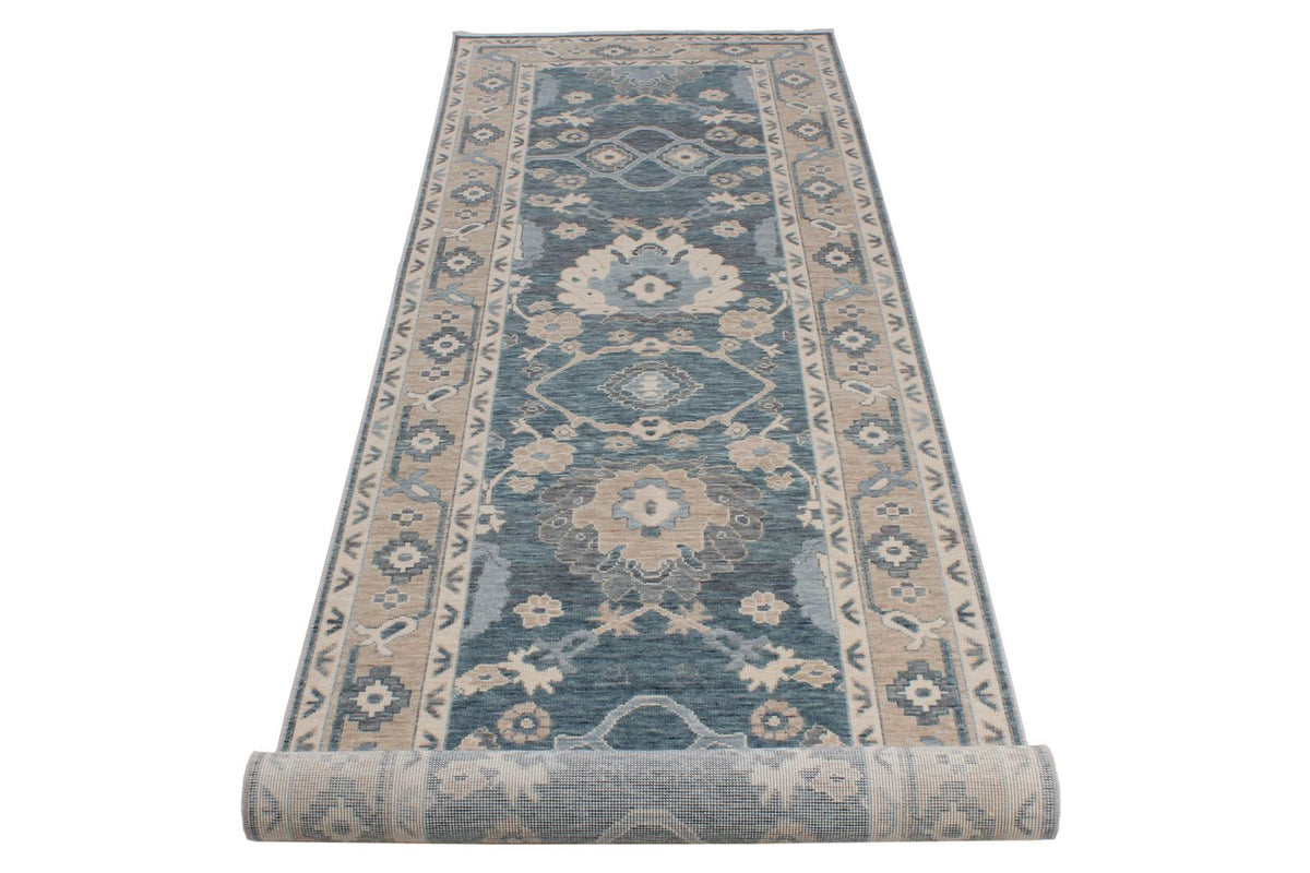 3x10 Gray and Beige Turkish Traditional Runner