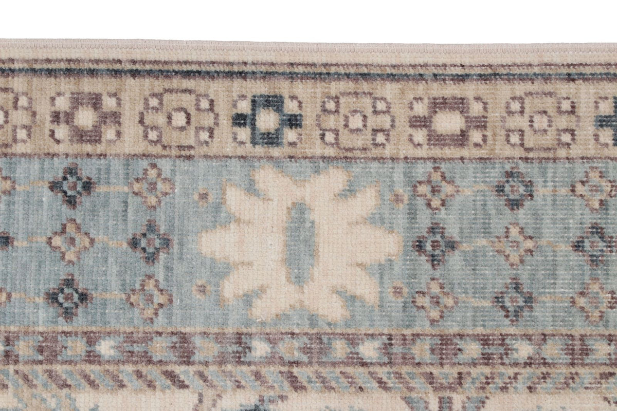 3x10 Ivory and Blue Turkish Traditional Runner