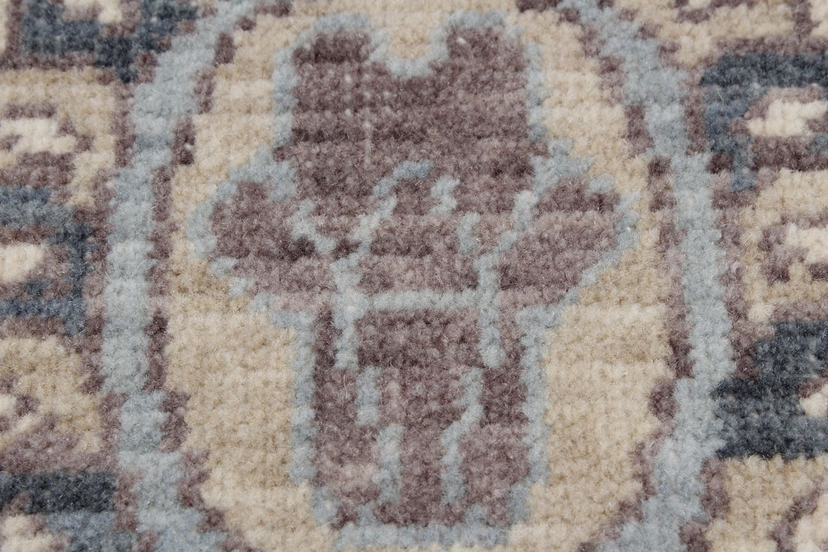 3x10 Ivory and Blue Turkish Traditional Runner