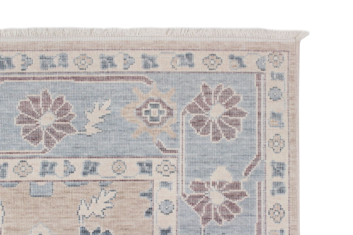 3x11 Beige and Blue Turkish Traditional Runner