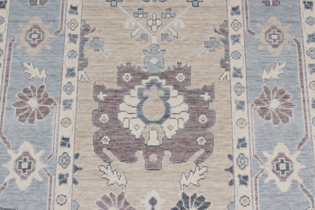 3x11 Beige and Blue Turkish Traditional Runner