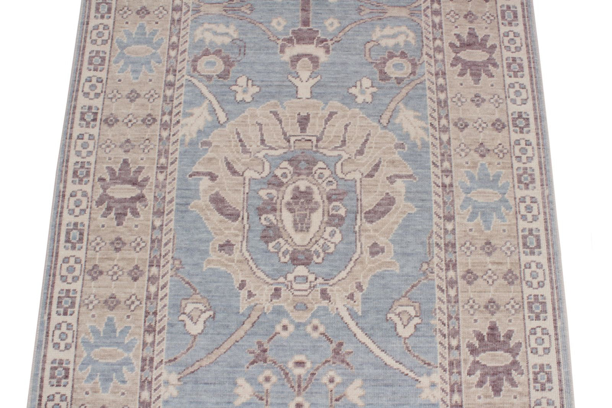 3x10 Blue and Beige Turkish Traditional Runner