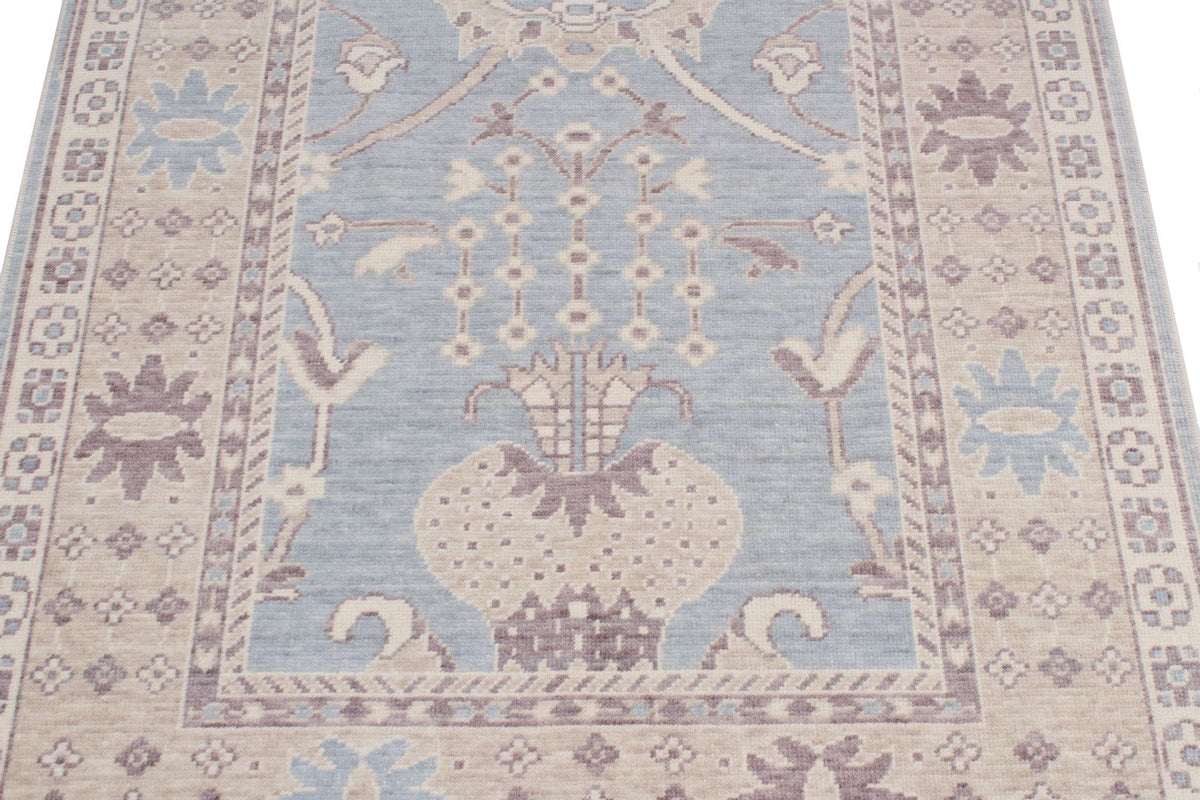 3x10 Blue and Beige Turkish Traditional Runner