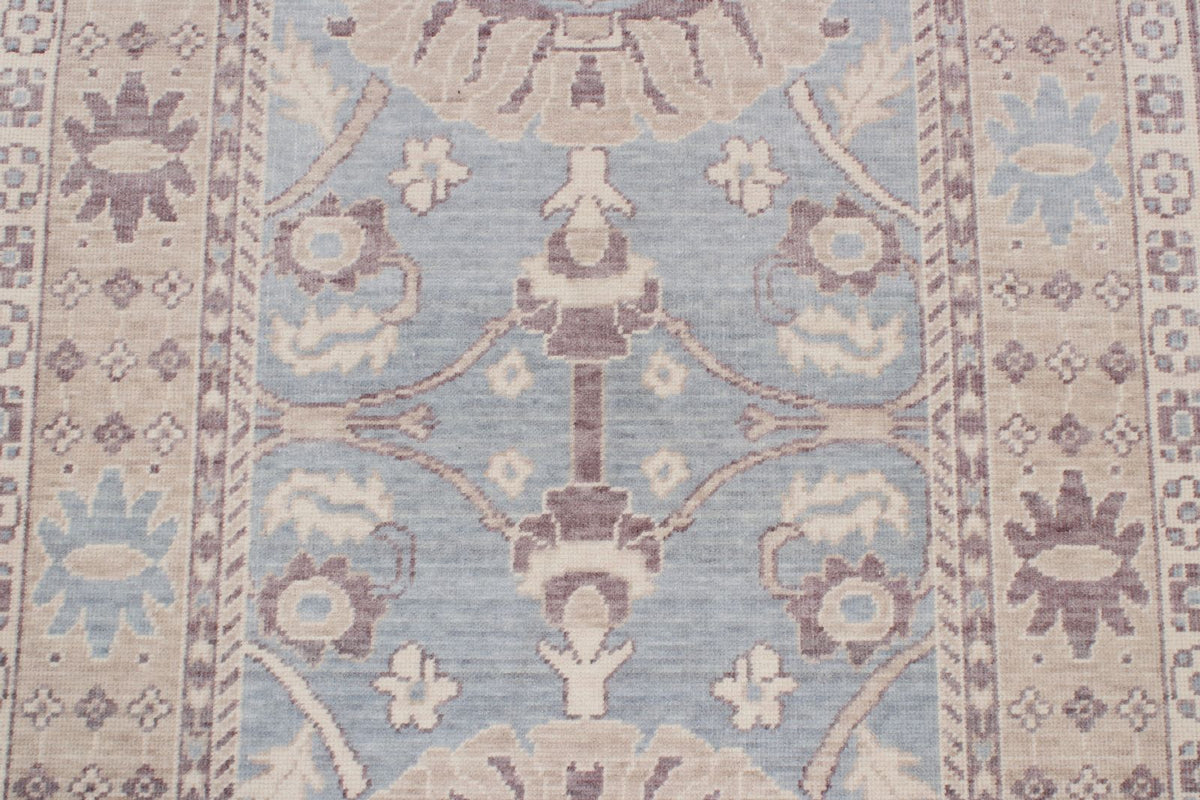 3x10 Blue and Beige Turkish Traditional Runner