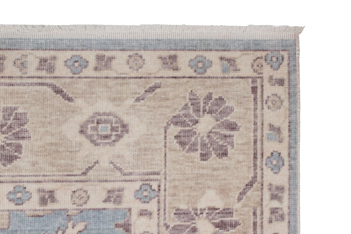 3x11 Beige and Blue Turkish Traditional Runner