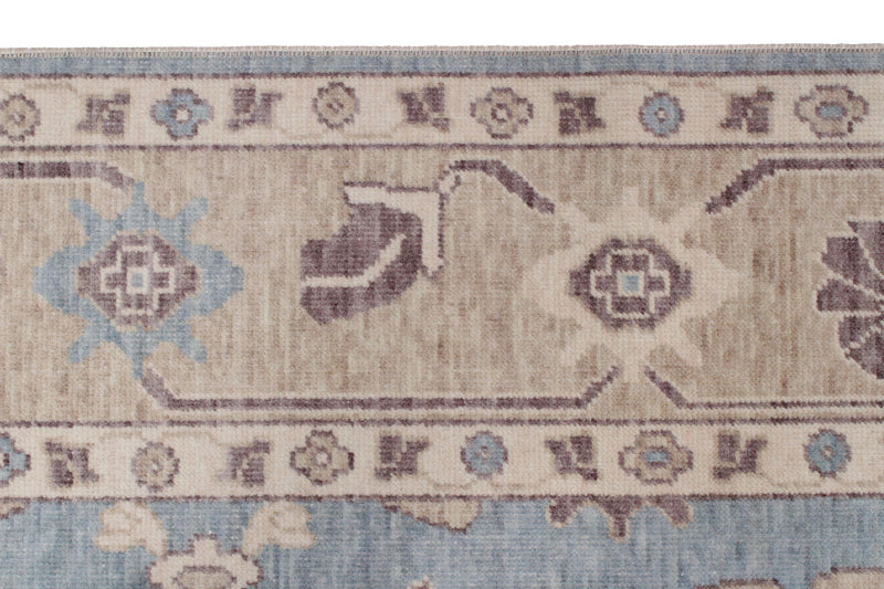 3x11 Beige and Blue Turkish Traditional Runner