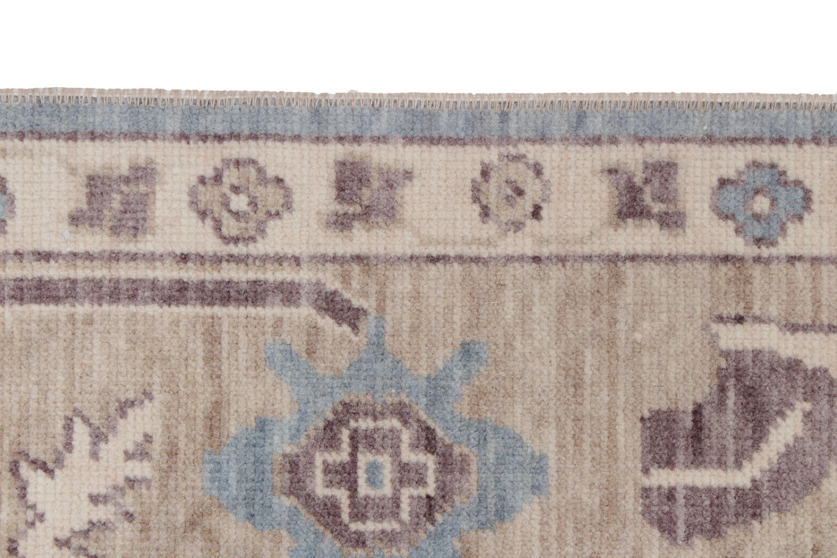 3x11 Beige and Blue Turkish Traditional Runner