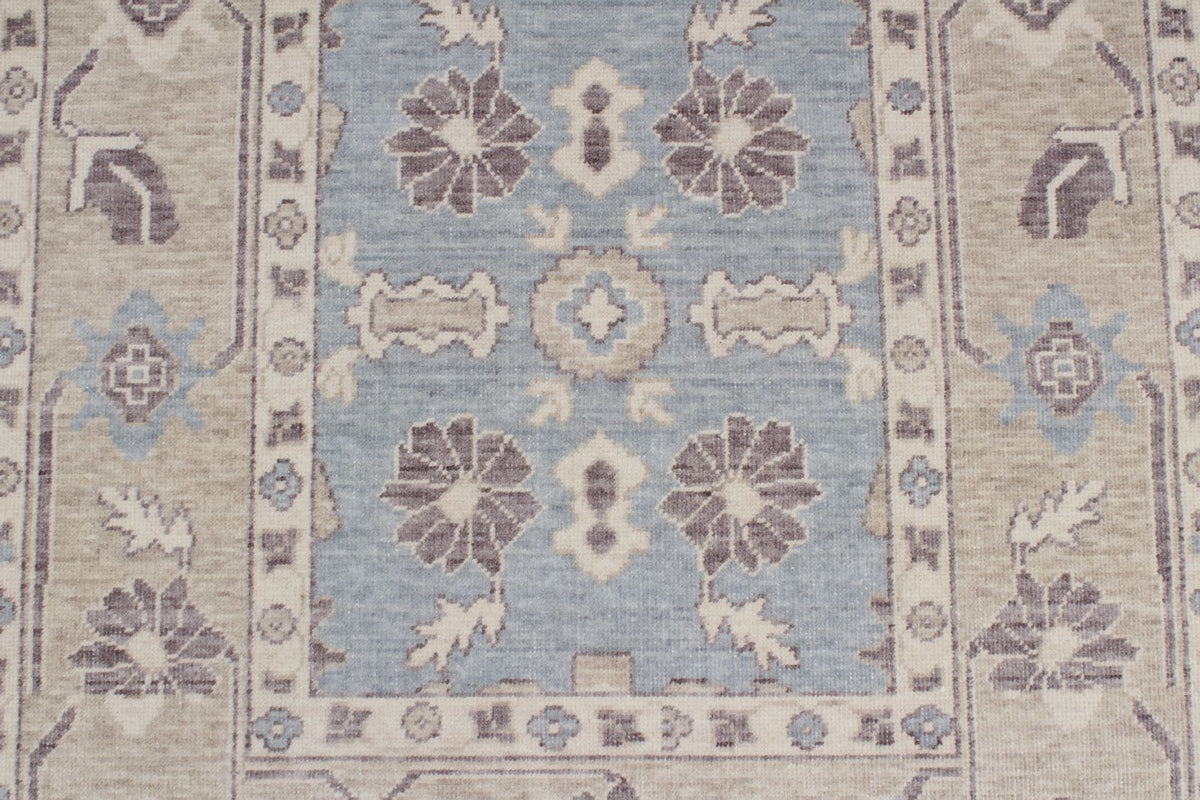 3x11 Beige and Blue Turkish Traditional Runner
