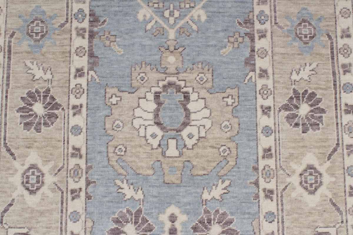 3x11 Beige and Blue Turkish Traditional Runner