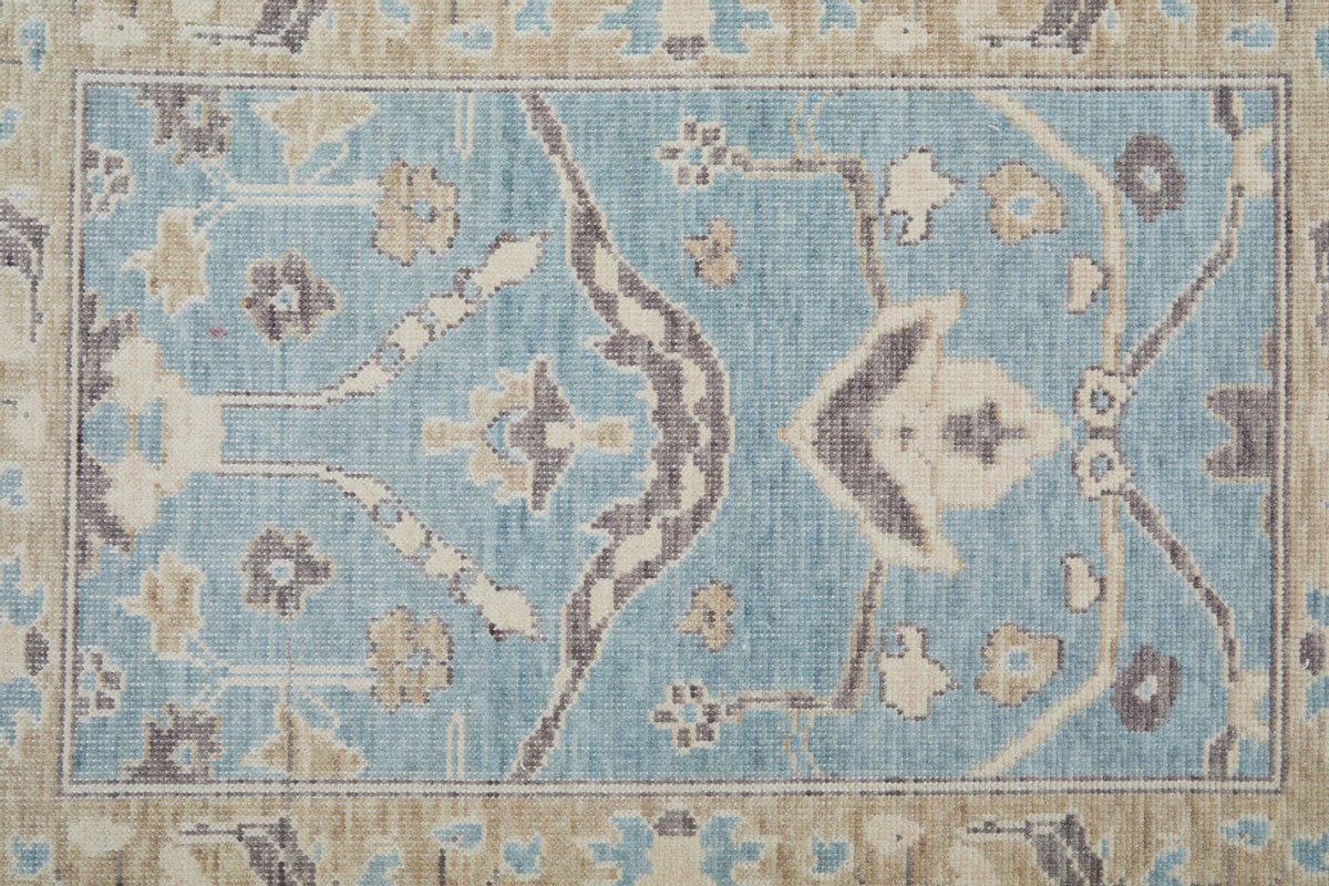2x3 Blue and Beige Turkish Traditional Rug