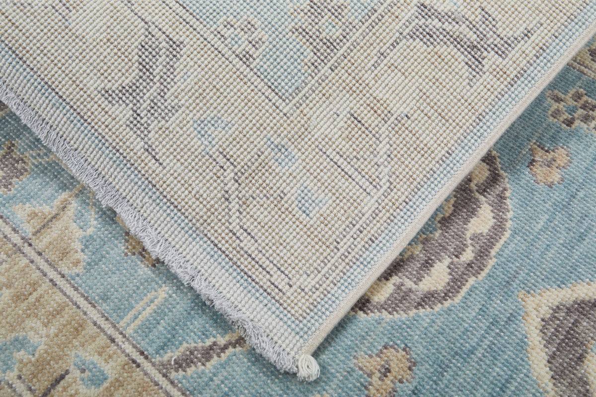 2x3 Blue and Beige Turkish Traditional Rug