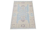 2x3 Blue and Beige Turkish Traditional Rug