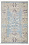 2x3 Blue and Beige Turkish Traditional Rug