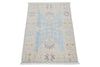 2x3 Blue and Beige Turkish Traditional Rug