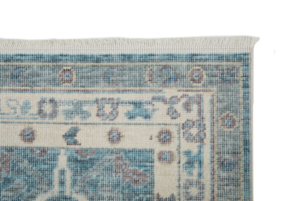 2x3 Green and Gray Turkish Traditional Rug