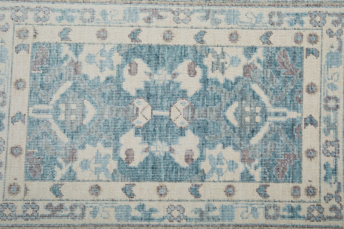 2x3 Green and Gray Turkish Traditional Rug