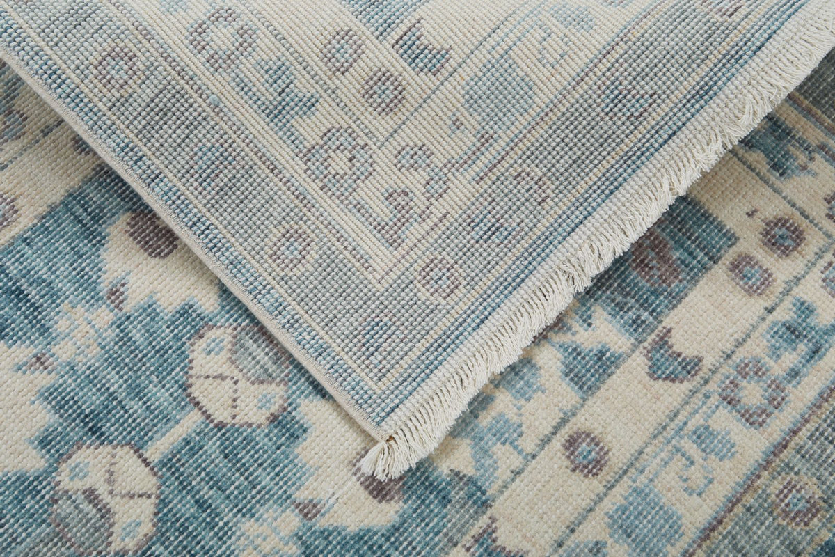 2x3 Green and Gray Turkish Traditional Rug