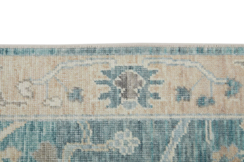 2x3 Green and Beige Turkish Traditional Rug