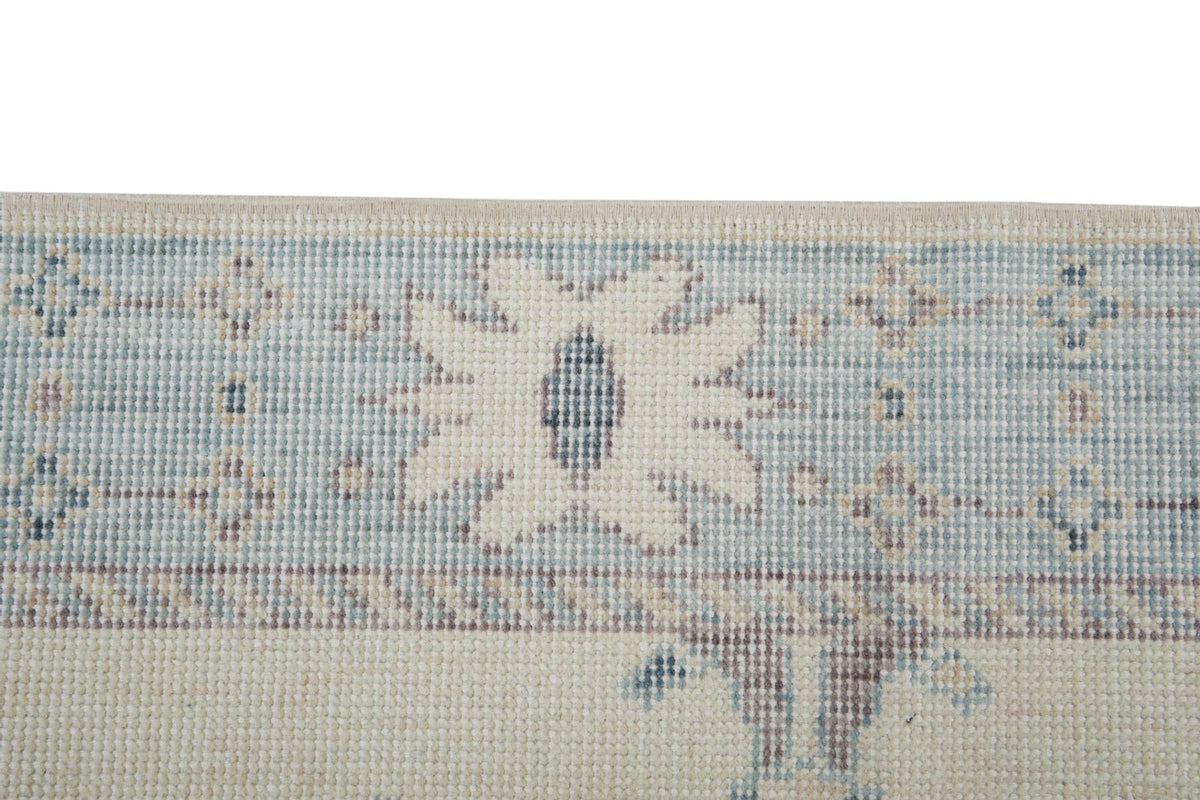 2x3 Ivory and Blue Turkish Traditional Rug