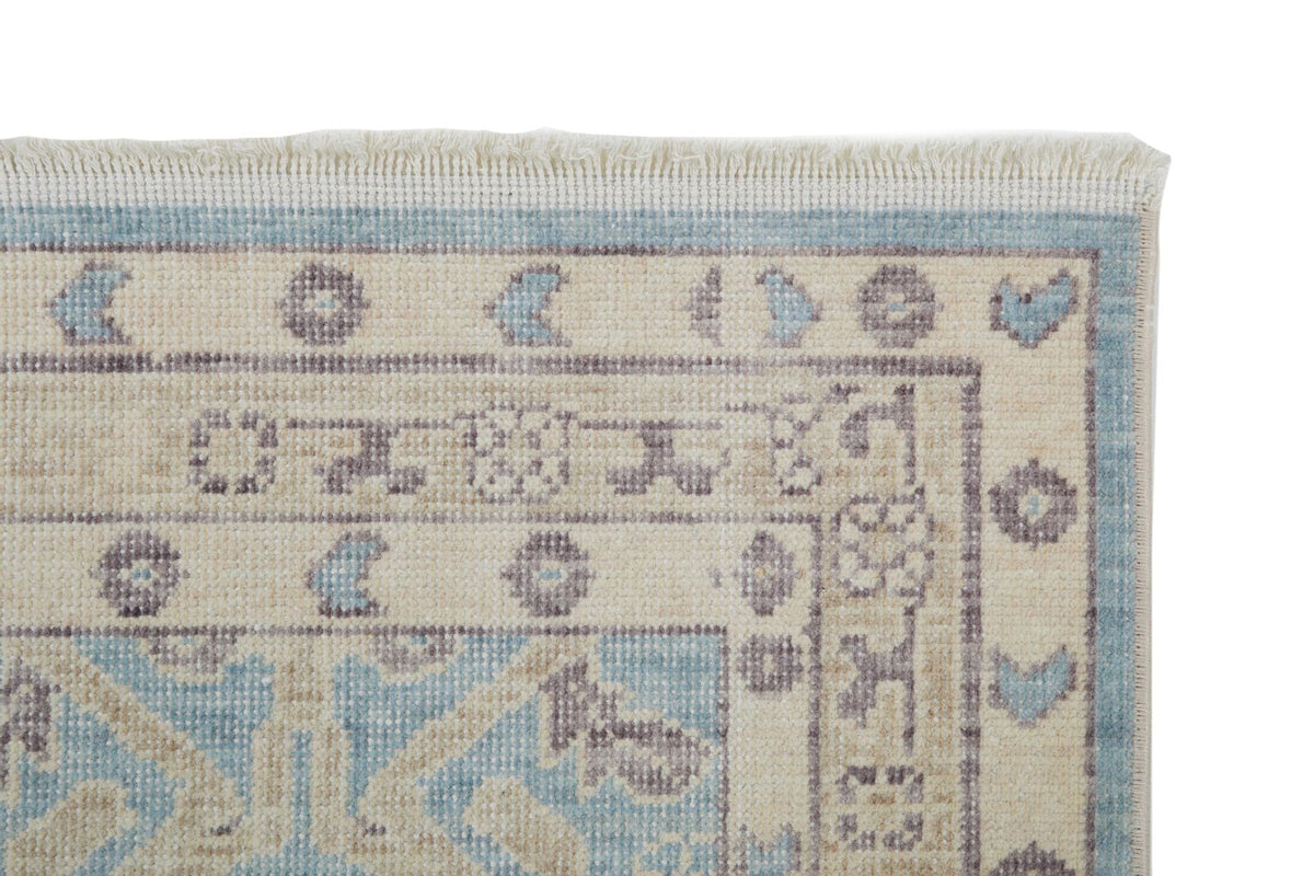 2x3 Blue and Beige Turkish Traditional Rug