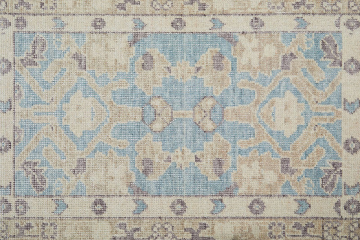 2x3 Blue and Beige Turkish Traditional Rug