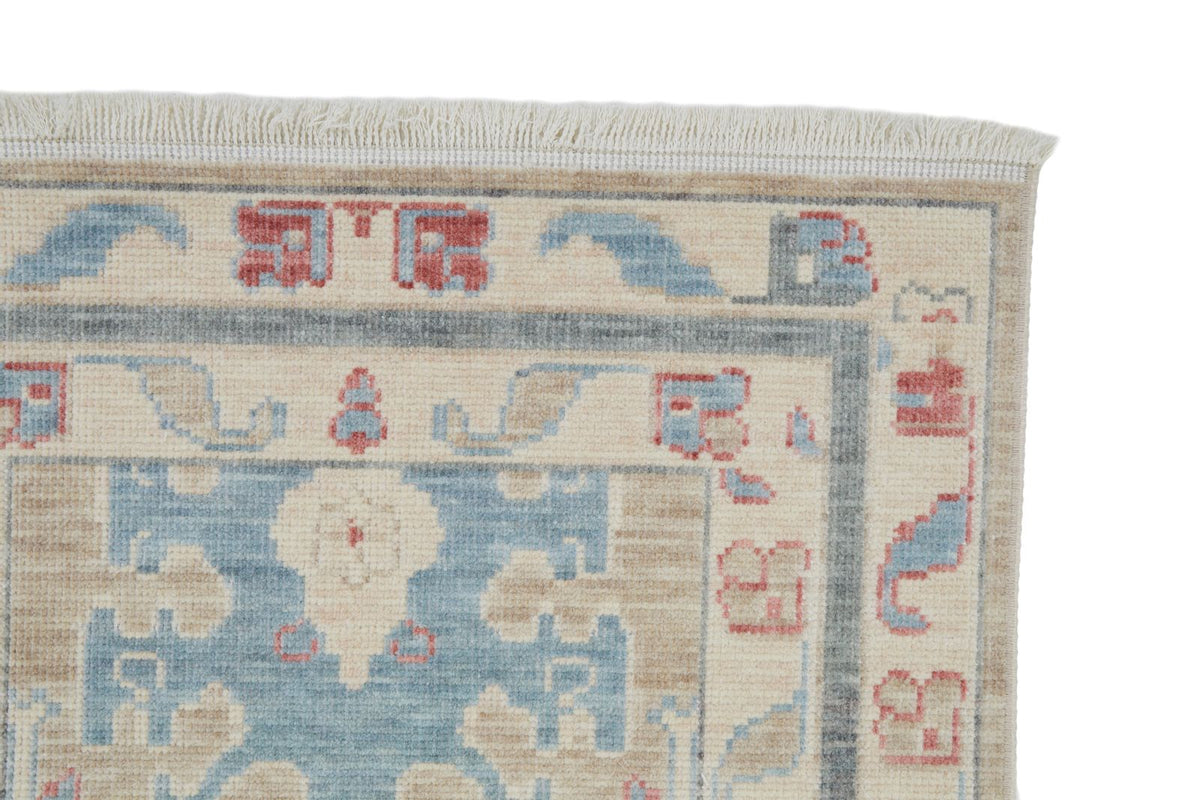 2x3 Brown and Beige Turkish Traditional Rug