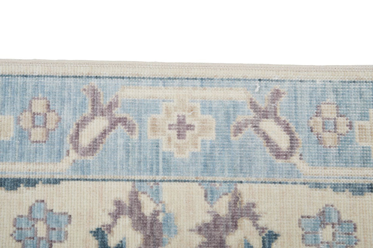 2x3 Beige and Blue Turkish Traditional Rug