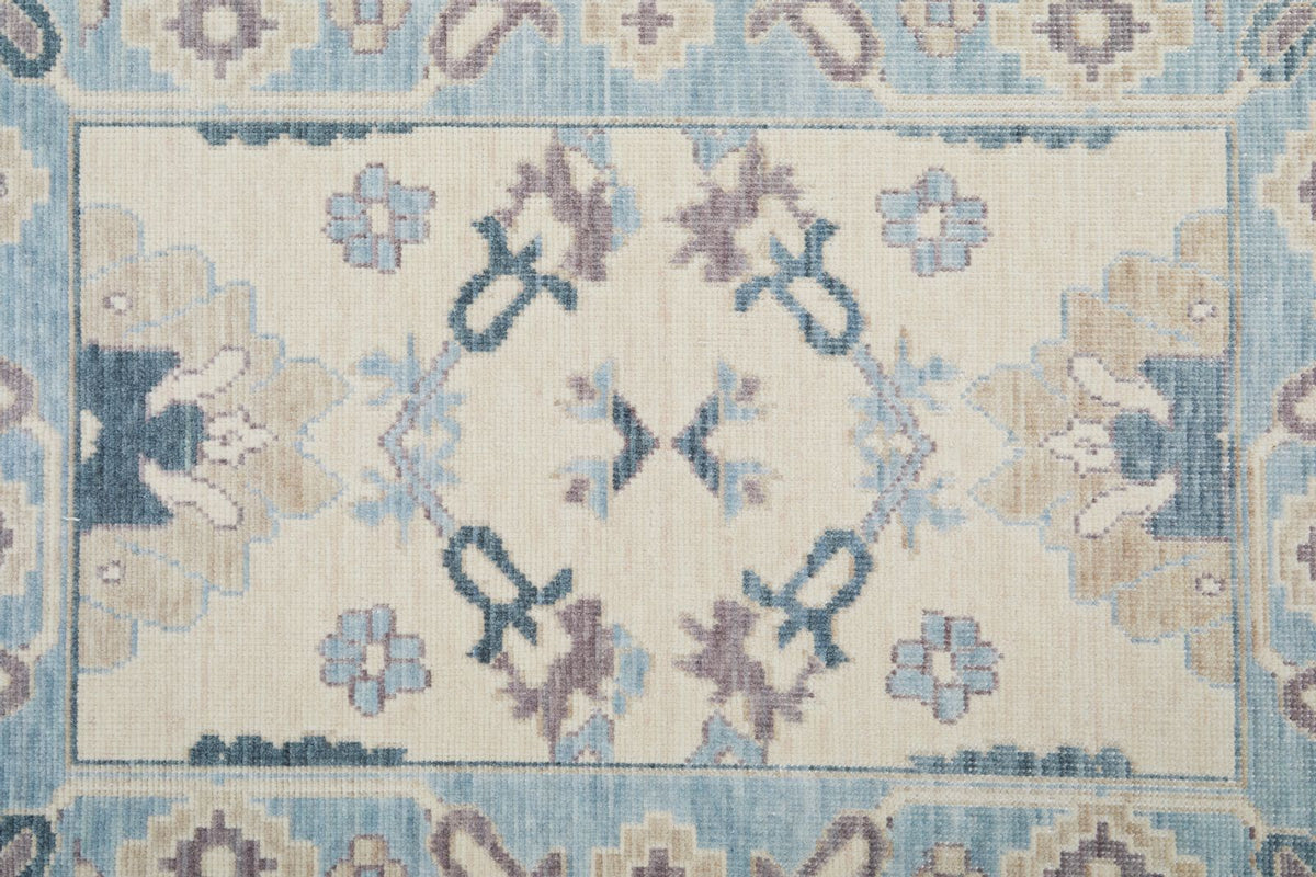 2x3 Beige and Blue Turkish Traditional Rug
