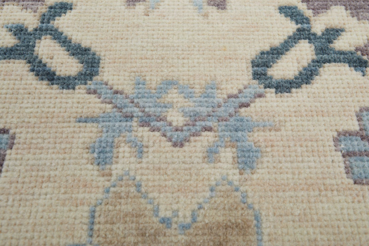 2x3 Beige and Blue Turkish Traditional Rug