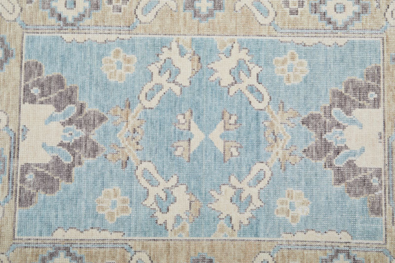 2x3 Blue and Beige Turkish Traditional Rug