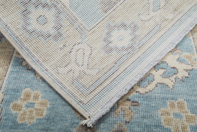 2x3 Blue and Beige Turkish Traditional Rug