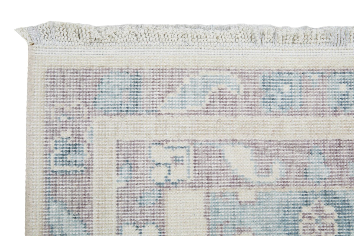 2x3 Beige and Purple Turkish Traditional Rug