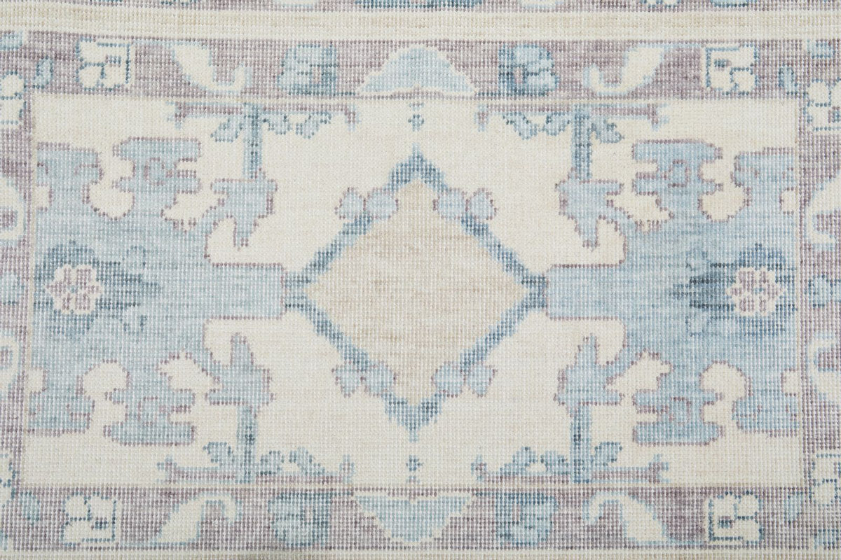 2x3 Beige and Purple Turkish Traditional Rug