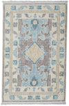 2x3 Gray and Ivory Turkish Traditional Rug