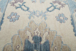 2x3 Ivory and Blue Turkish Traditional Rug