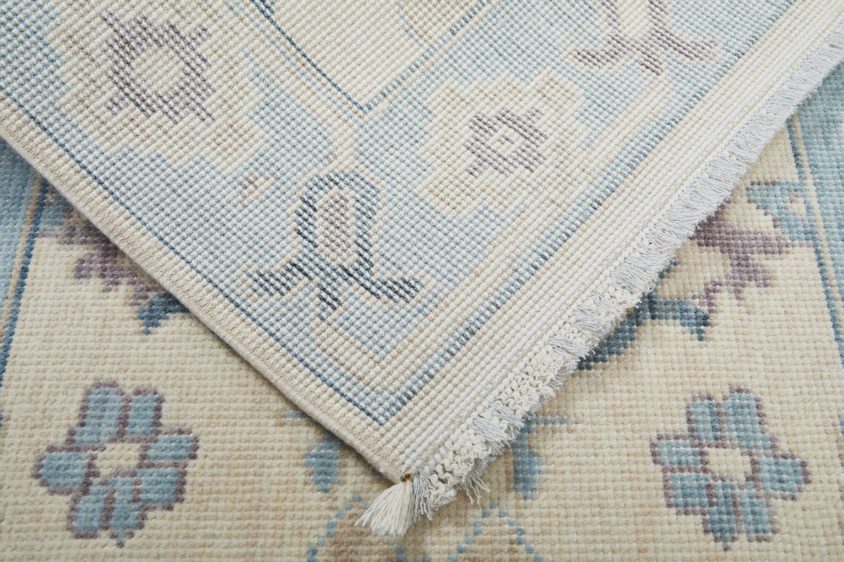 2x3 Ivory and Blue Turkish Traditional Rug