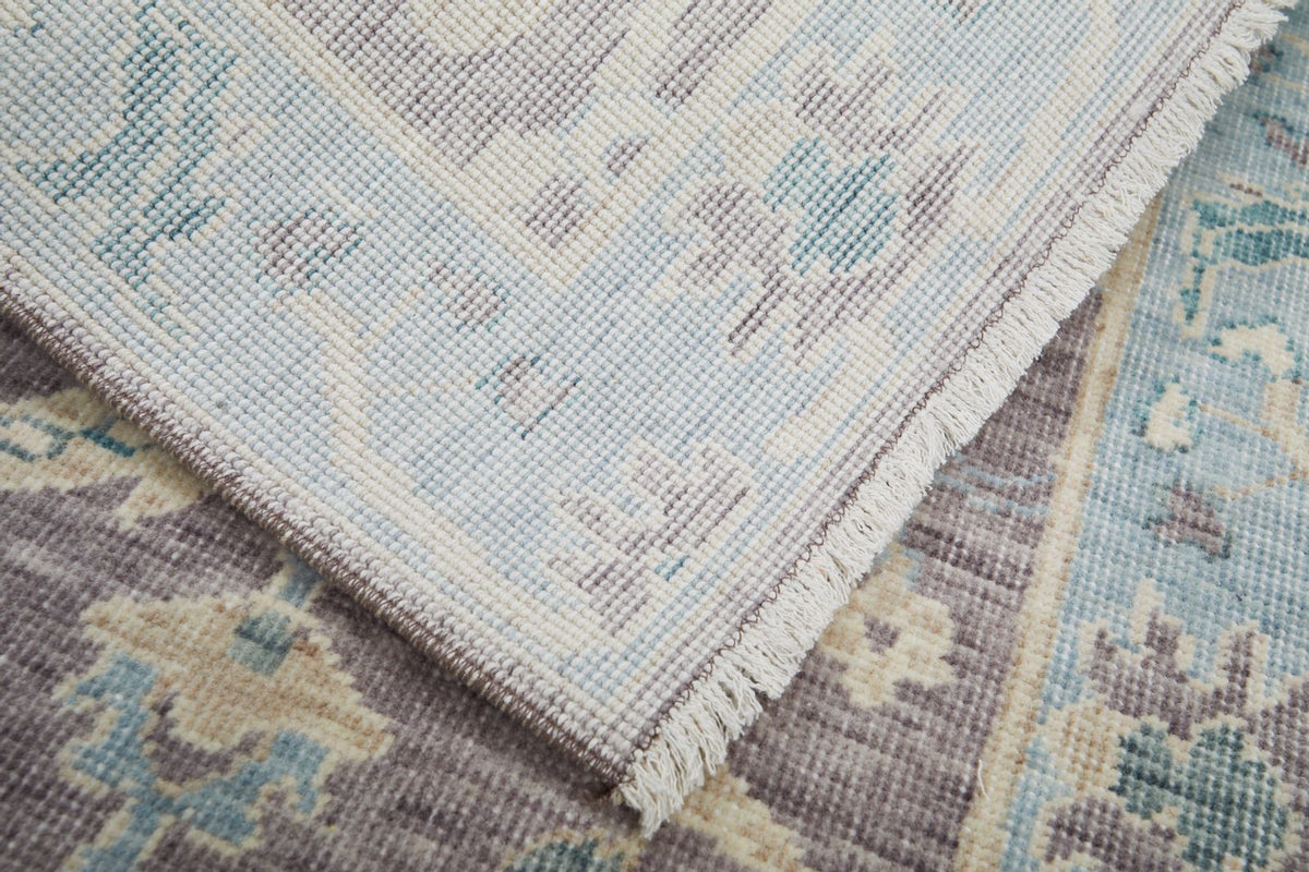2x3 Purple and Blue Turkish Traditional Rug