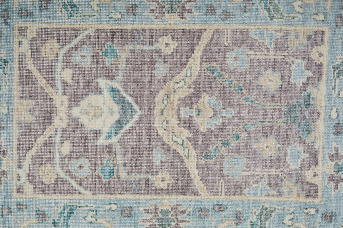 2x3 Purple and Blue Turkish Traditional Rug
