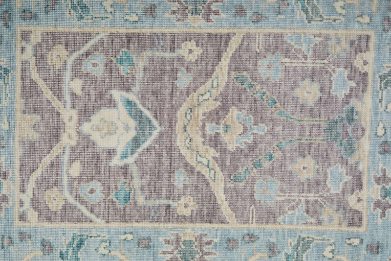 2x3 Purple and Blue Turkish Traditional Rug