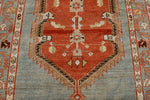 4x10 Gray and Red Turkish Tribal Runner