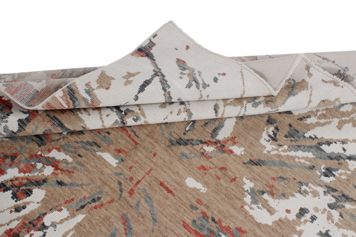 4x6 Ivory and Multicolor Turkish Traditional Rug