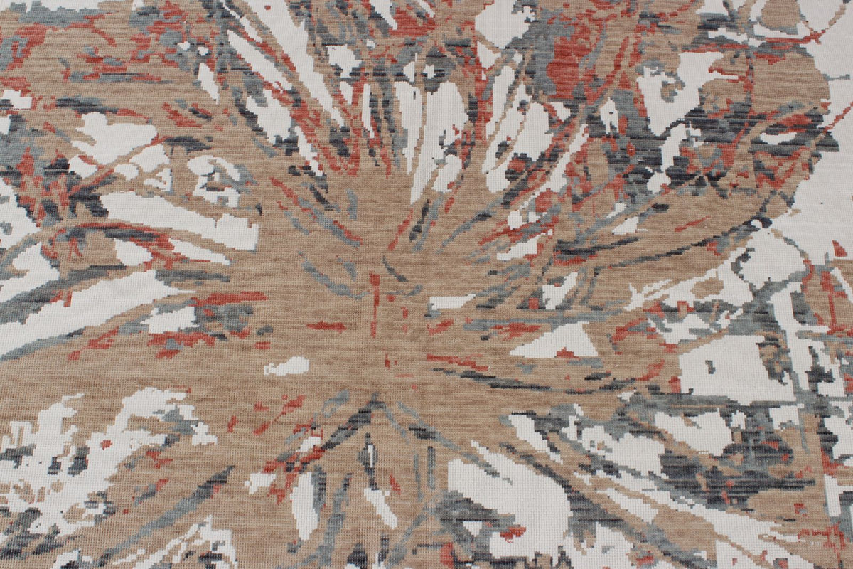 4x6 Ivory and Multicolor Turkish Traditional Rug