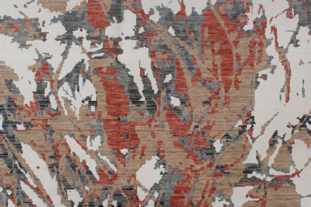4x6 Ivory and Multicolor Turkish Traditional Rug