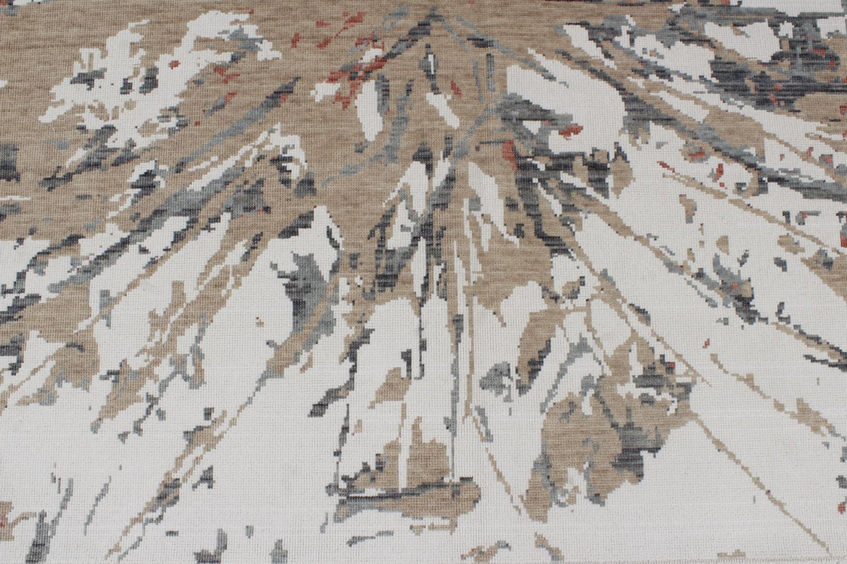 4x6 Ivory and Multicolor Turkish Traditional Rug