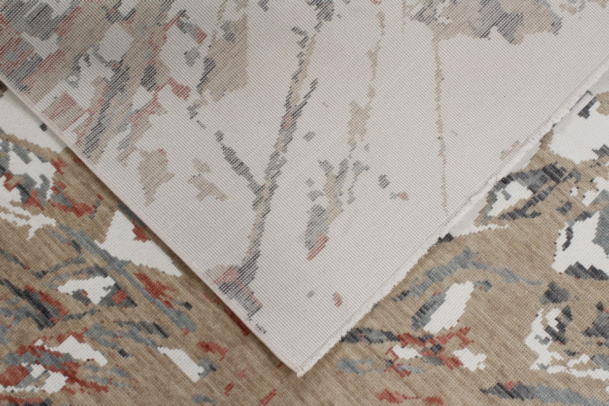 4x6 Ivory and Multicolor Turkish Traditional Rug