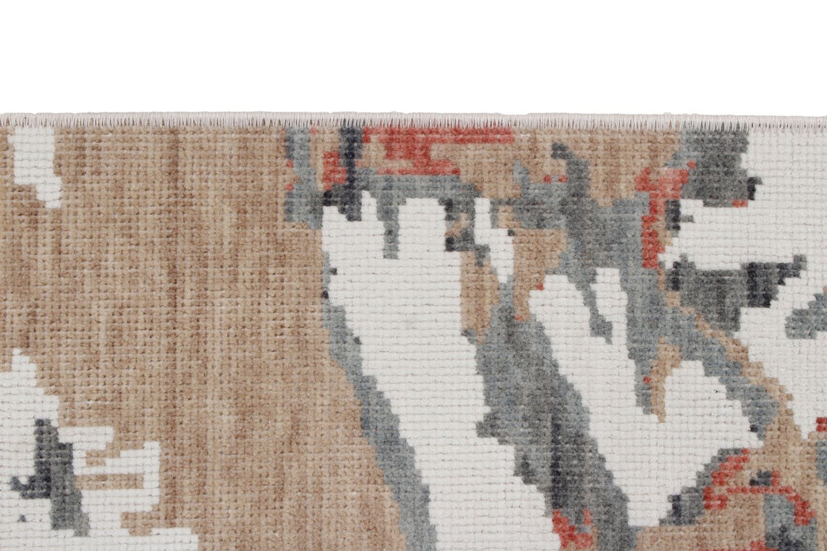 4x6 Ivory and Multicolor Turkish Traditional Rug